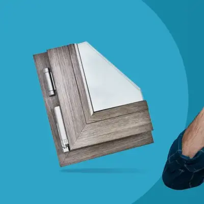 Dió színű műanyag ablak