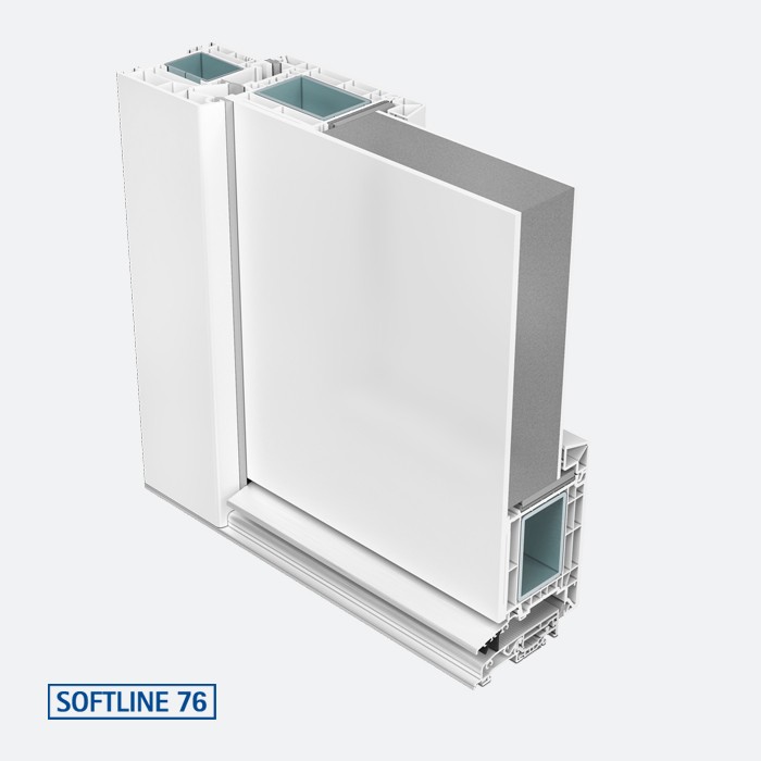SOFTLINE 76, VEKA profil PVC-U bejárati ajtókhoz