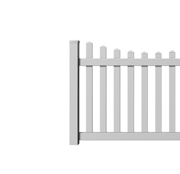 VEKA White Vinyl Concave Picket Fence