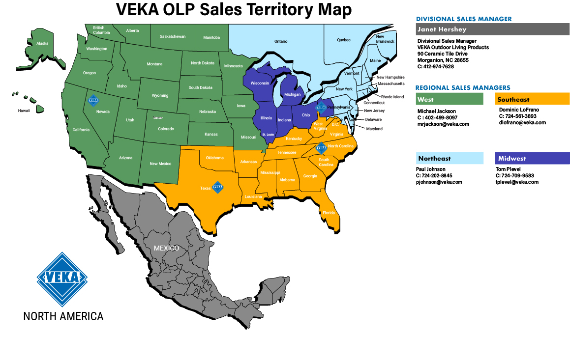 VEKA OLP Salles Territory Map