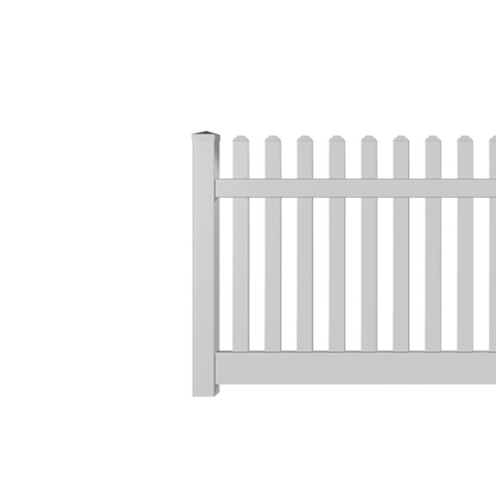 VEKA white vinyl picket fence