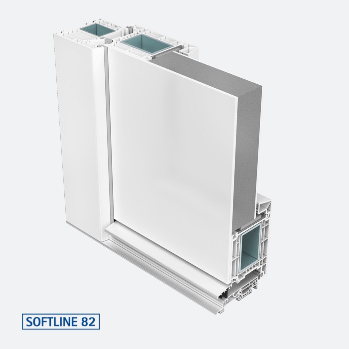 SOFTLINE 82, профил на VEKA за пластмасови входни врати