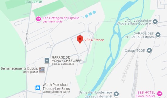 Adresse postale de VEKA France à Thonon