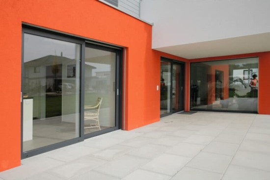 baie vitree pvc noir spectral