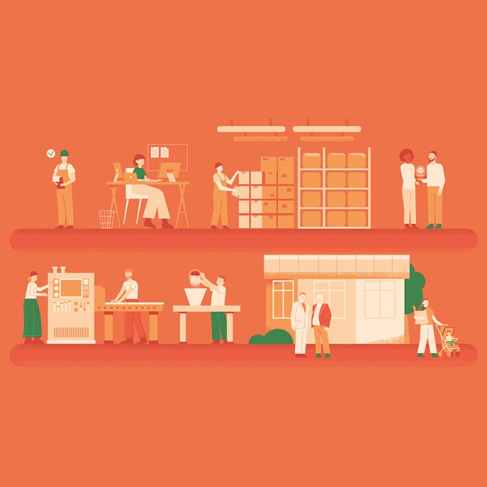 Illustration zum Engagement zum Thema Mitarbeitende