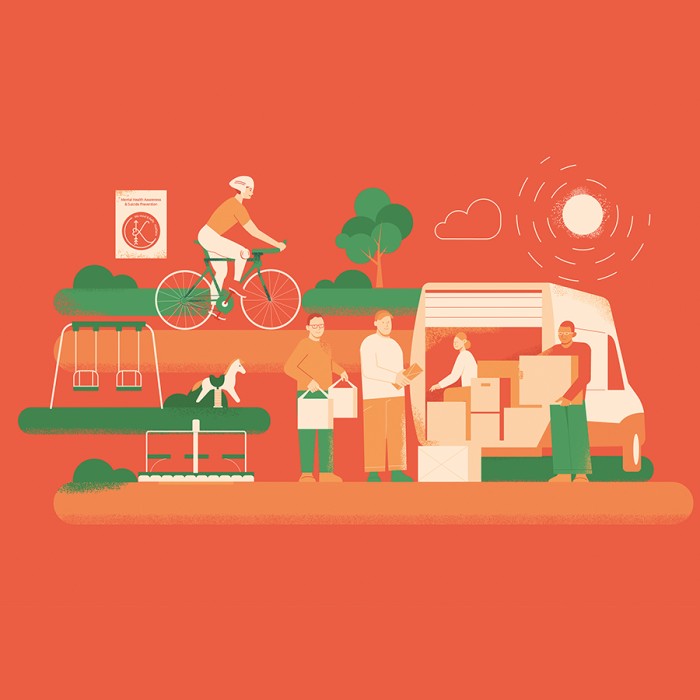 Illustration zum Engagement im gesellschaftlichen Bereich