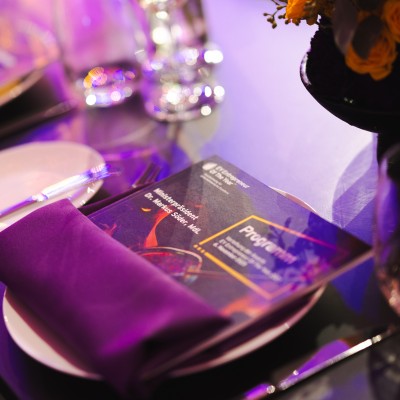 Festive dinner table at the EOY ceremony 2025