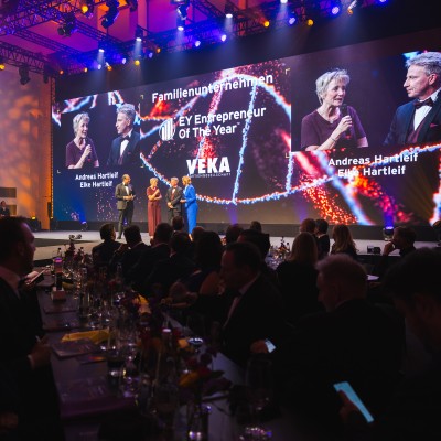 The stage during the award ceremony for VEKA
