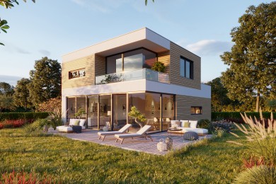 Haus mit Vinylit Fassaden