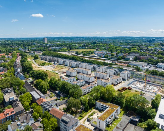 Das Kronprinzenviertel entsteht auf einem ehemaligen Bahngelände und gehört zu den größten Wohnbauprojekten Dortmunds sowie in NRW.