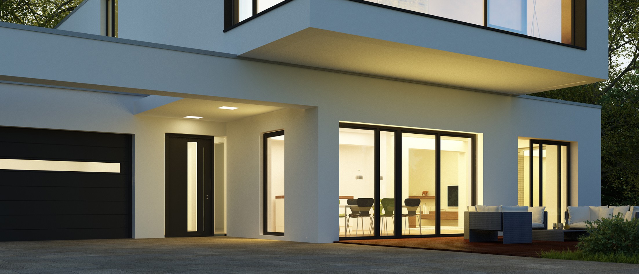Sistem culisant PVC VEKA cu suprafață mare de sticlă