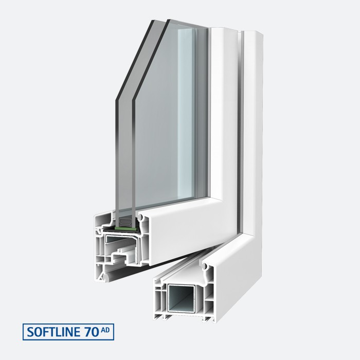 SOFTLINE 70 AD, VEKA Profil für Fenster aus Kunststoff