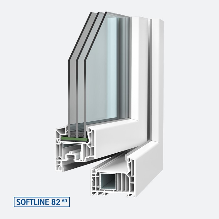 SOFTLINE 82 AD, VEKA Profil für Fenster aus Kunststoff