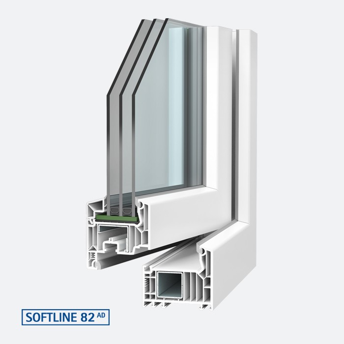 SOFTLINE 82 AD, profilul VEKA pentru ferestre PVC-U