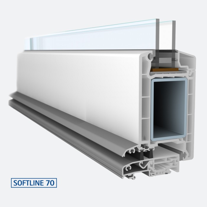 SOFTLINE 70, profil VEKA pentru uși de intrare din plastic