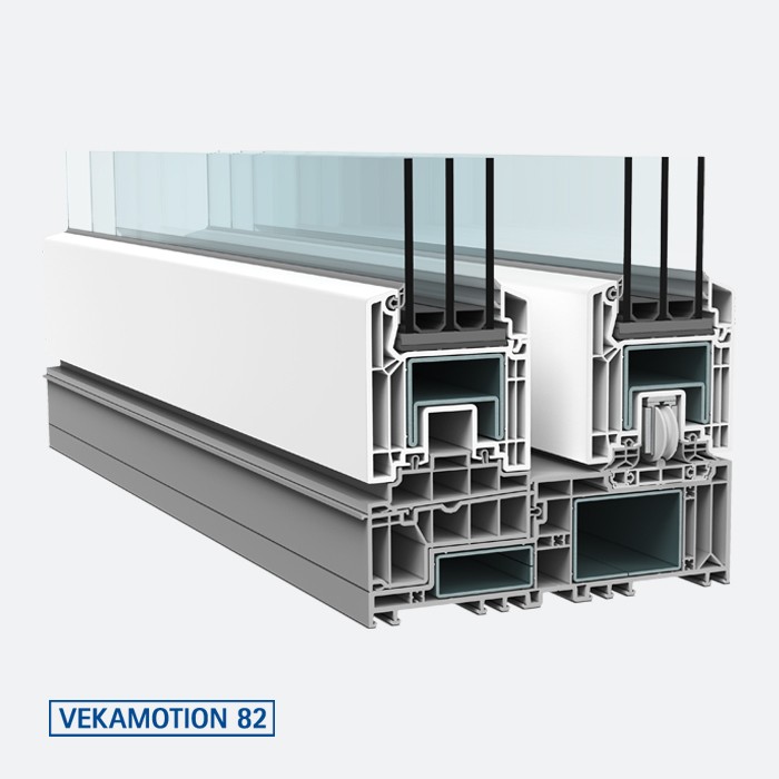 VEKAMOTION 82, profil VEKA pentru uși glisante din plastic