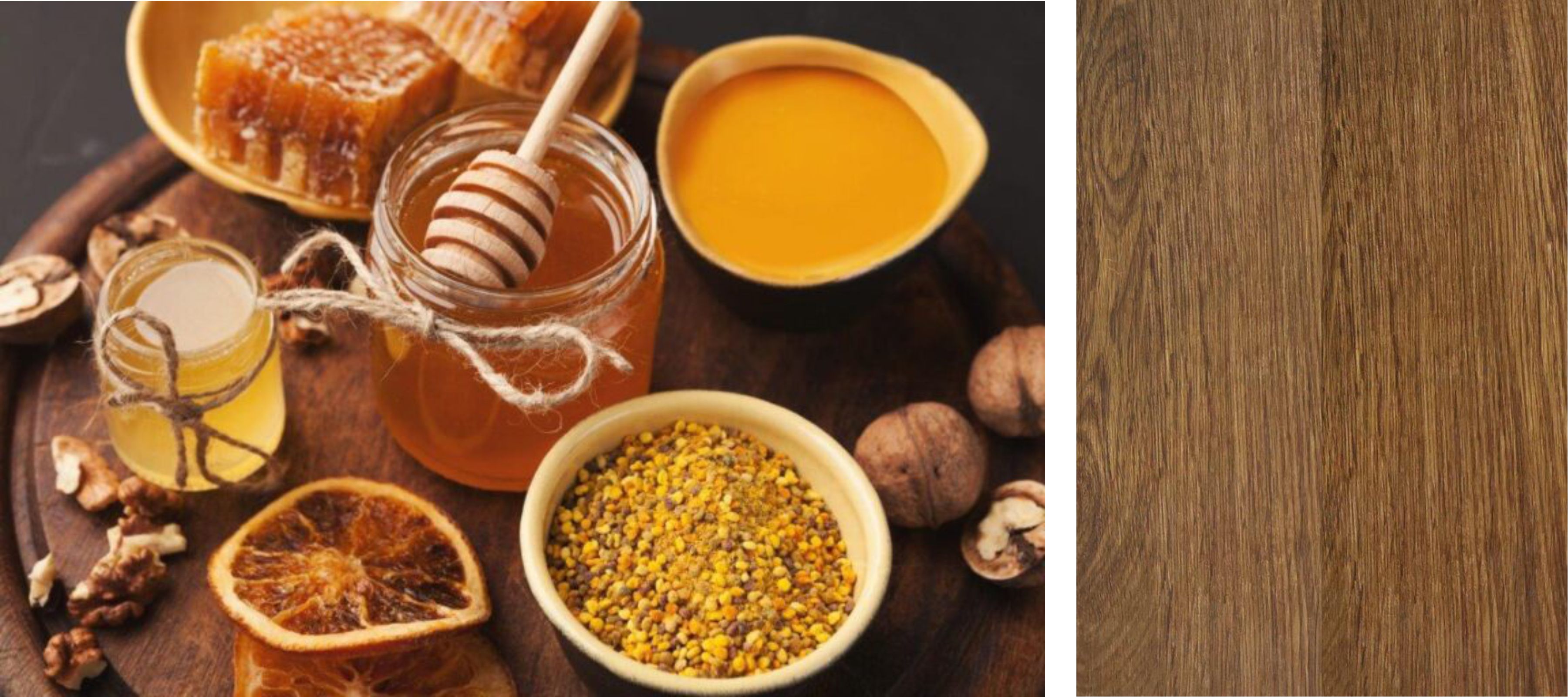 Ciepłe kolory miodu - Dąd klejony miodowy super mat