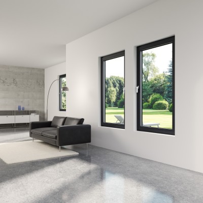 salona z oknami VEKA PURE 82