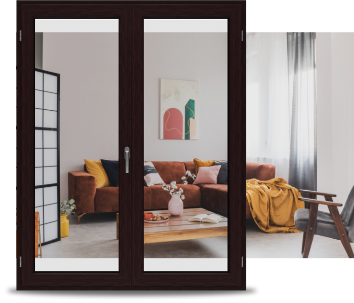 Profile VEKA w kolorze Palisander