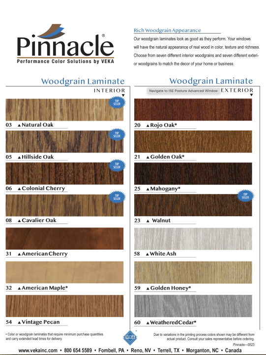 Laminate Color Solutions for Window and Door