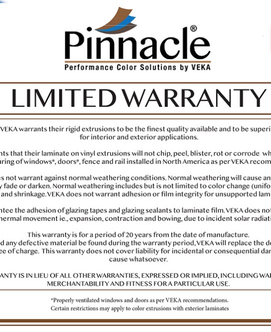 Pinnacle Warranty