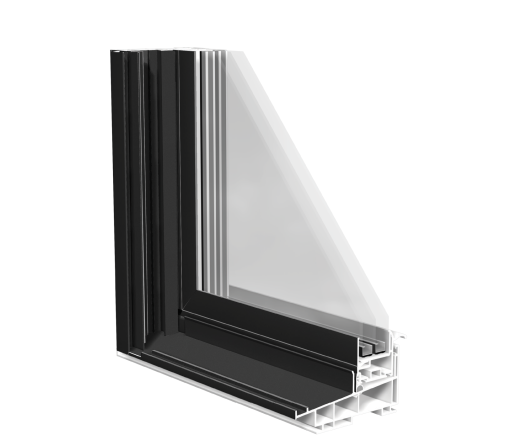 VEKA Black Onyx laminated profile