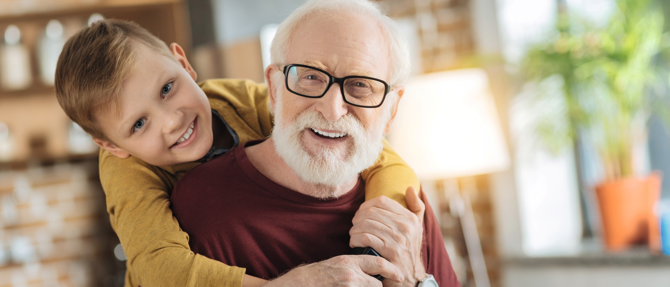 Grandfather with grandchild