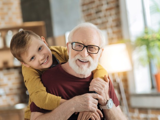 Grandfather with grandchild