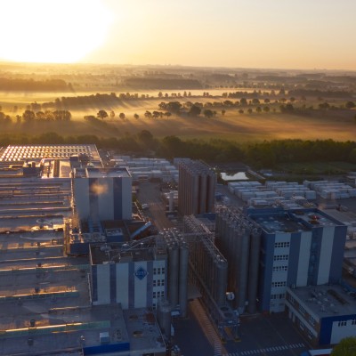 VEKA production site at sunrise