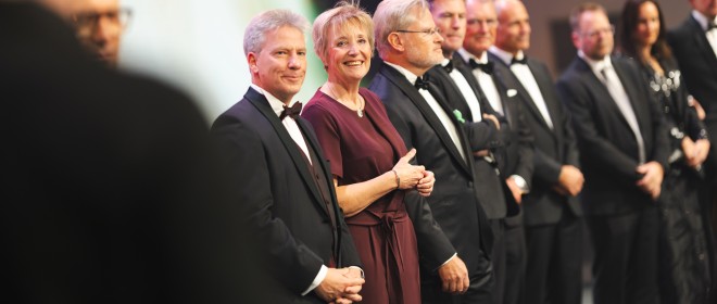 The winners of the EOY lined up on stage