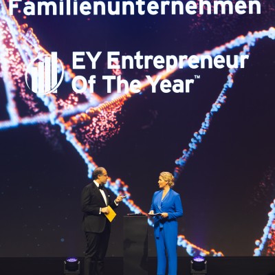 Stage for the award in the category family business
