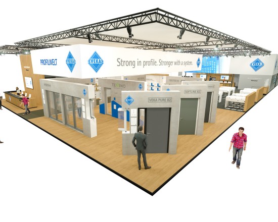 Rendering of the VEKA AG exhibition booth at Fensterbau Frontale 2026