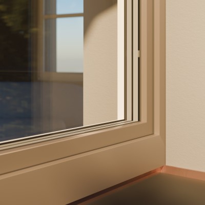 Modern PVC window with GEALAN-acrylcolor surface technology