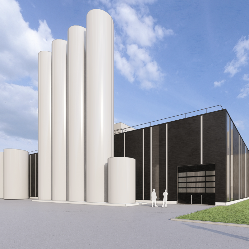 Rendering of the new recycling hall at GEALAN