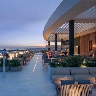 Terrace at the TM Tower in Spain