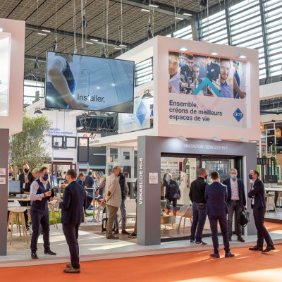 VEKA SAS booth at Equipbaie 2021 in Paris