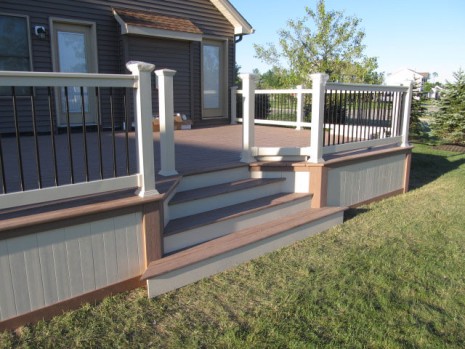 PVC railing in khaki