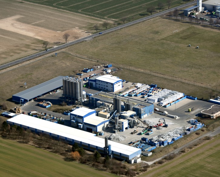 Aerial view of VEKA Umwelttechnik in Behringen, Germany