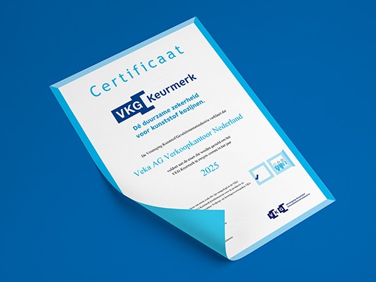 VEKA is opnieuw VKG-gecertificeerd!