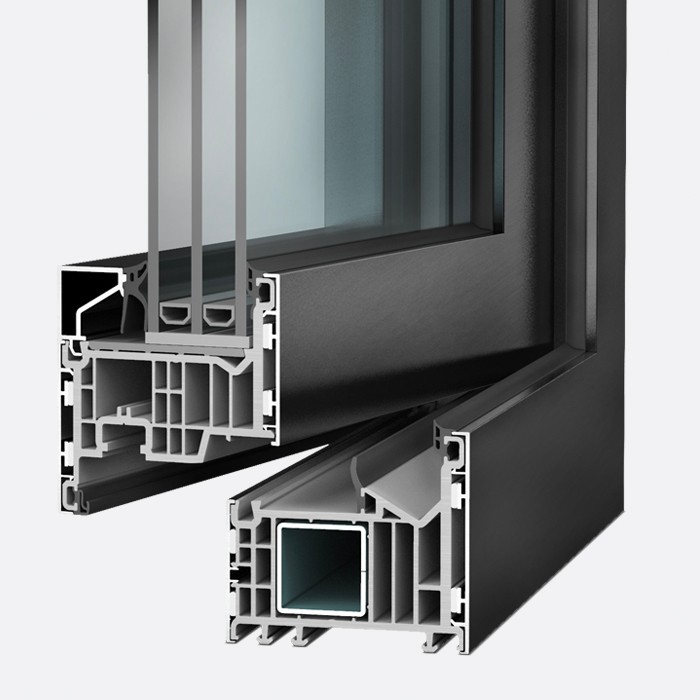 Profilo finestra in plastica e alluminio