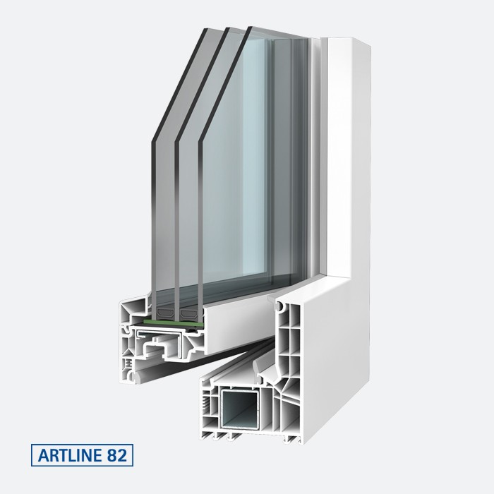 ARTLINE 82, profilo VEKA per finestre in PVC-U
