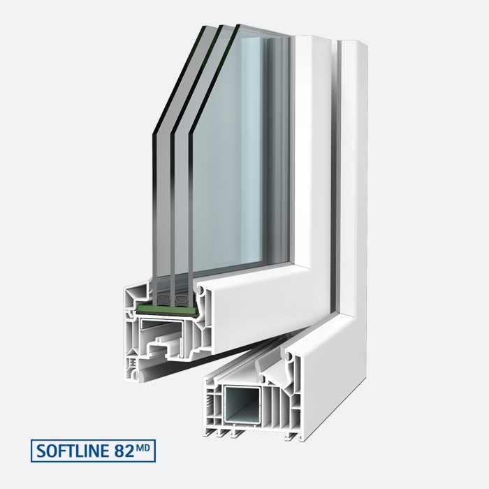 SOFTLINE 82 MD, profilo VEKA per finestre in PVC-U