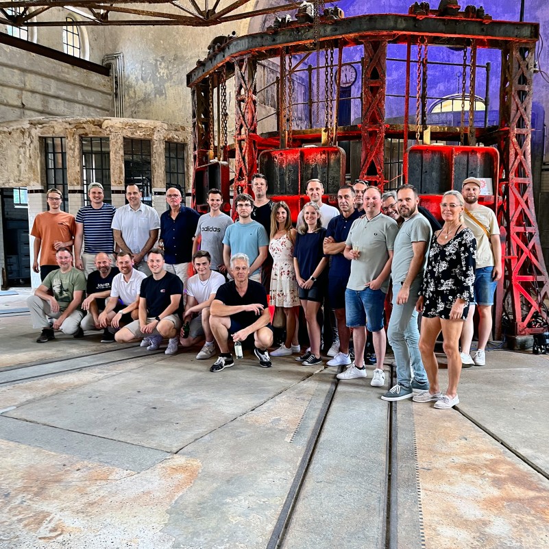 Das Team der DBS im historischen Klärwerk in Krefeld.