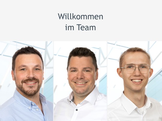 Foto-Collage der drei neuen DBS-Kollegen