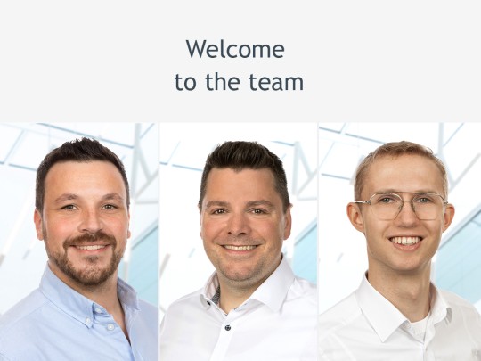 Photo collage of the three new DBS colleagues
