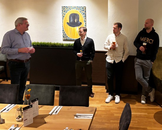 the team bids farewell to Stephan Kunz and raises a glass to successful collaboration