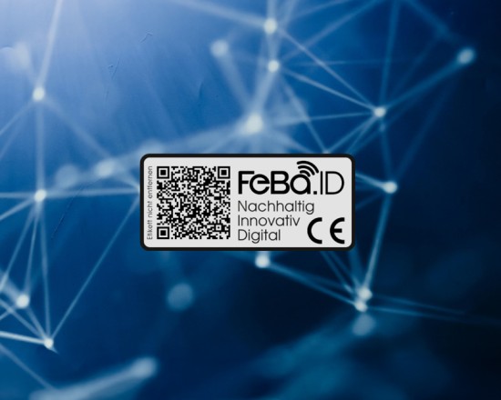 The sticker with the QR-Code of FeBa.ID